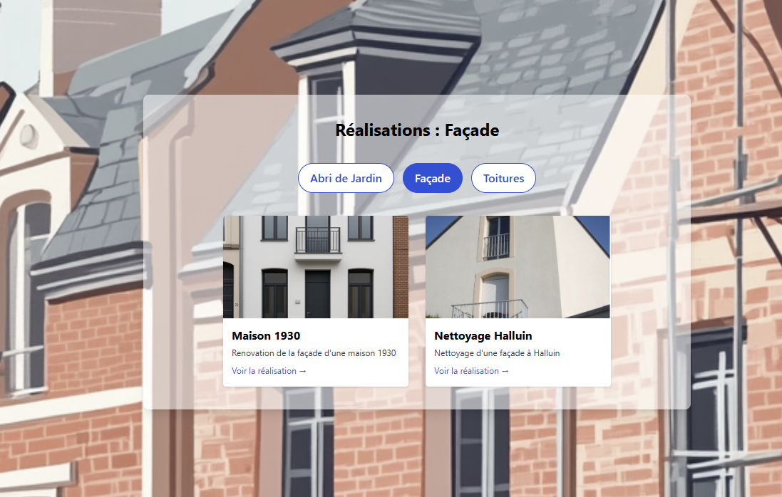 catégories de réalisations