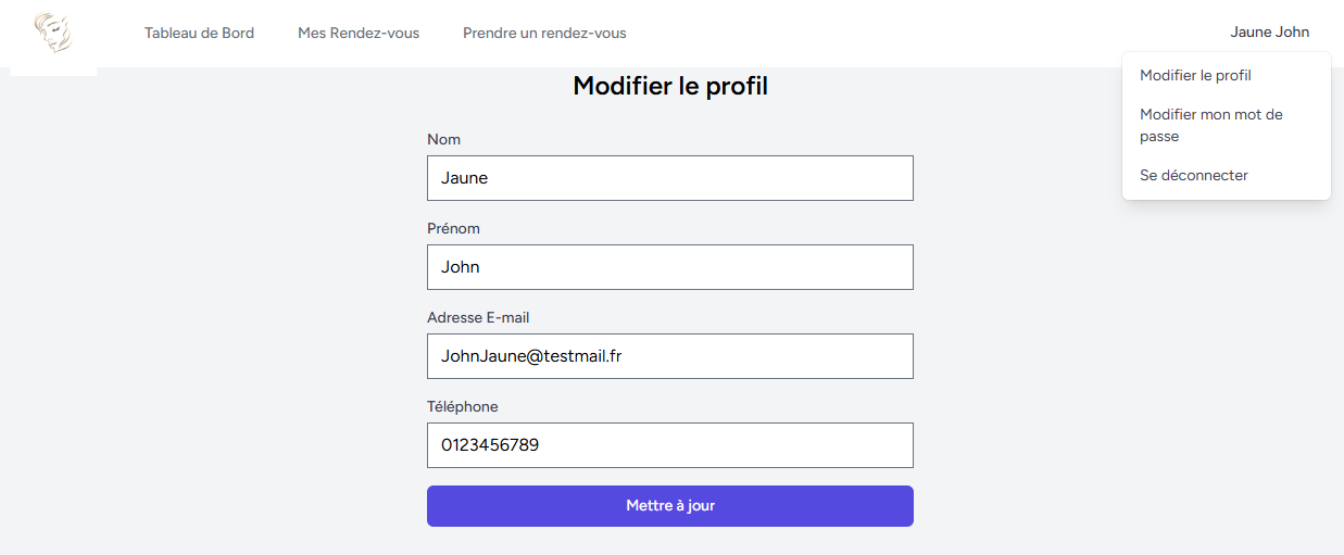 Gestion Espace client