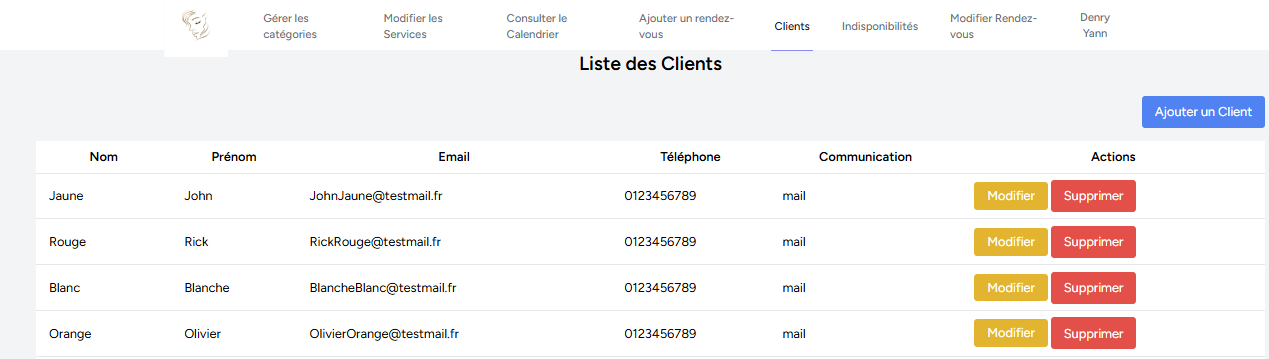 Gestion des clients